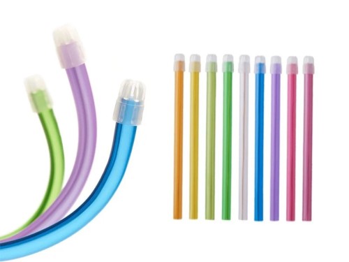 Слюноотсосы, синий, 100шт со съемным наконечником (TREVITA)